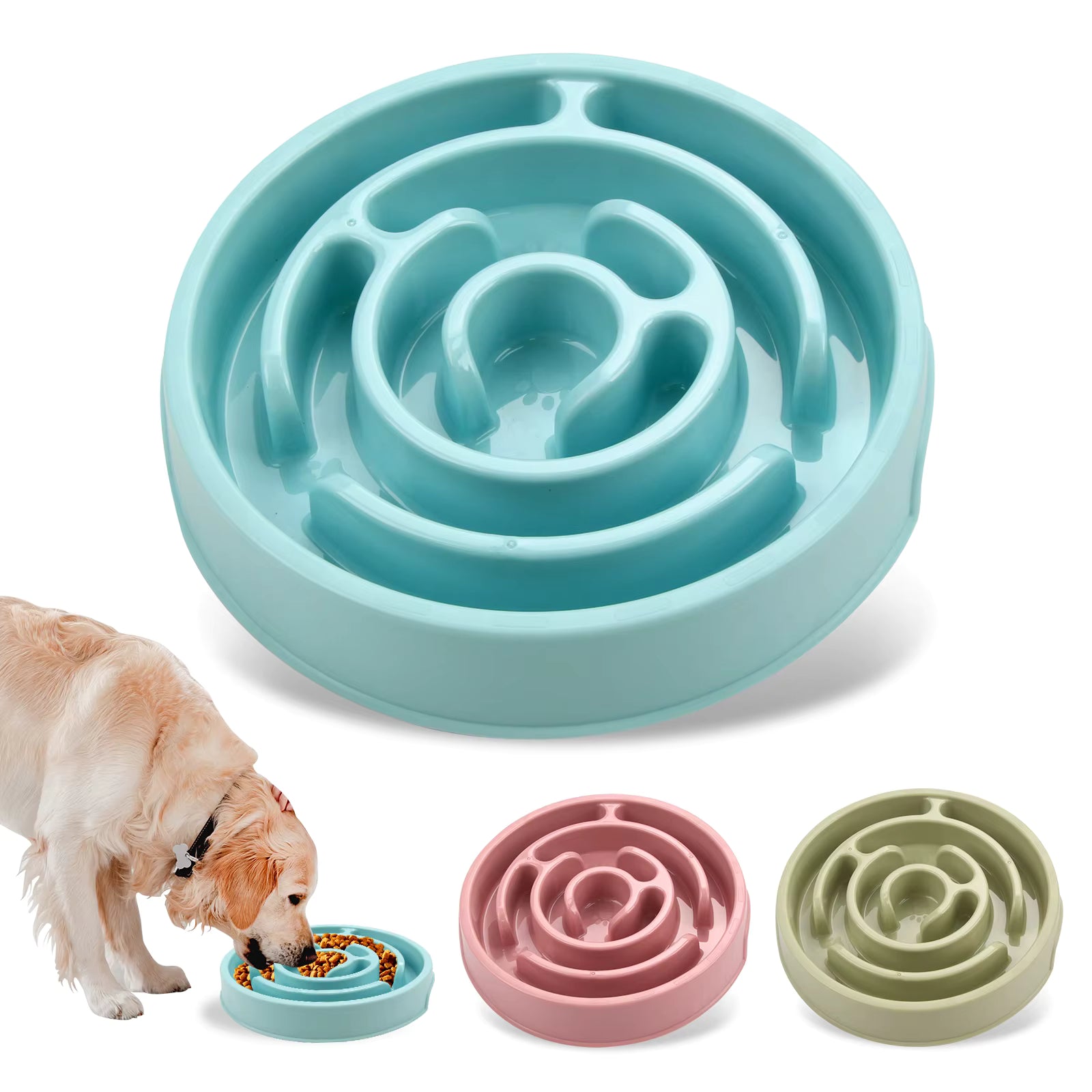 Anti-Schling Hundenapf – Slow Feeder im Labyrinth-Design | Für Hunde & Katzen | Verschiedene Farben