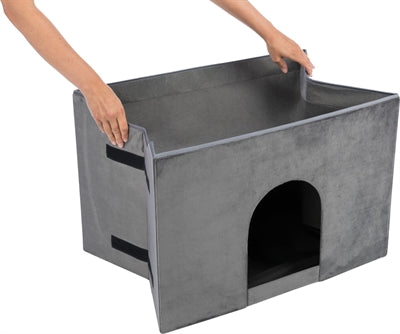 Trixie Korbhaus Harvey Mit Treppe Grau/Weiss