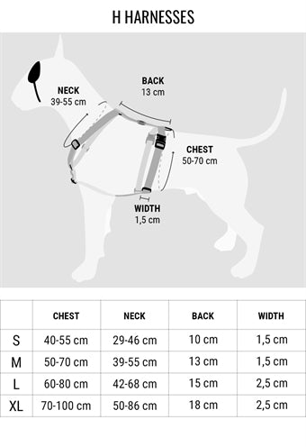 Morso Hundegeschirr H-Leine Recycelt Skyline Rot/Rosa
